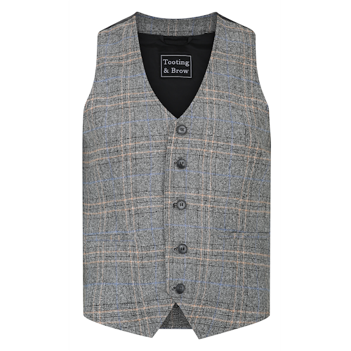 Tooting & Brow Vialli Waistcoat Grey
